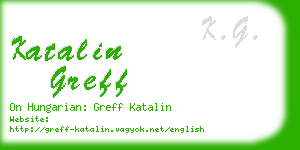 katalin greff business card